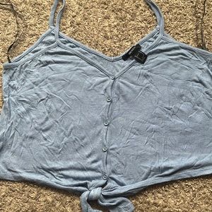 Blue crop top